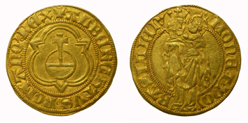 King Albrecht II, florin. Imperial mint of Basel.